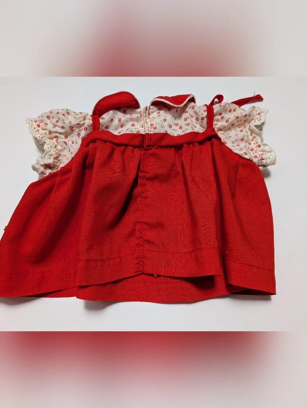 Vtg Cabbage Patch Kids Doll Red Shoulder Tie Dress 3K CPK & New Bloomers
